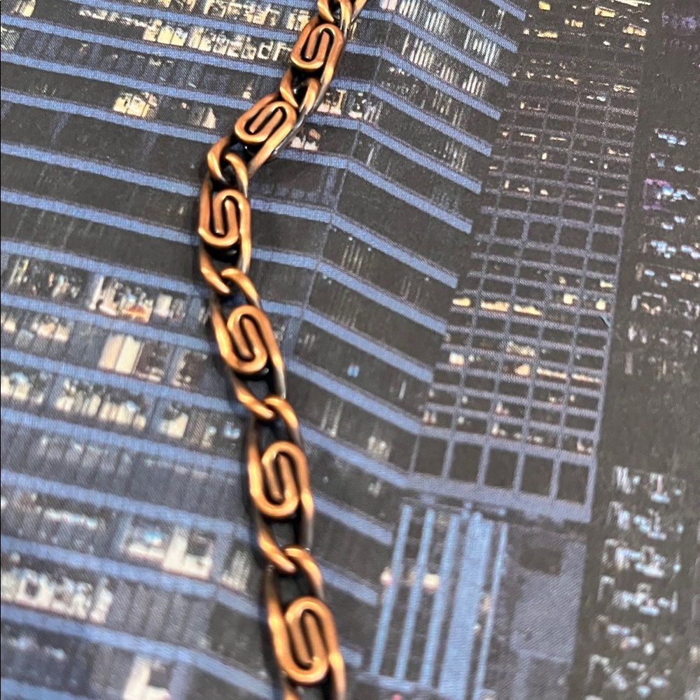 Solid Copper Scroll Chain Necklace - image 3